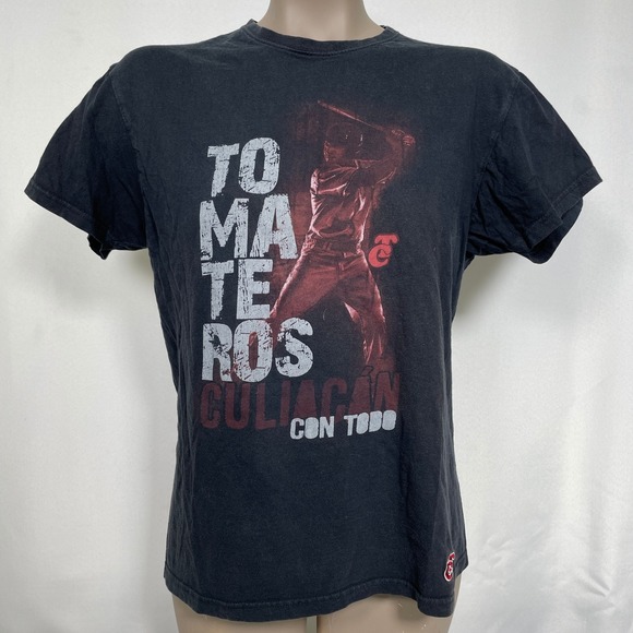 Tops - Tomateros de Culiacan Mexico Baseball Black T-Shirt Women's SMALL